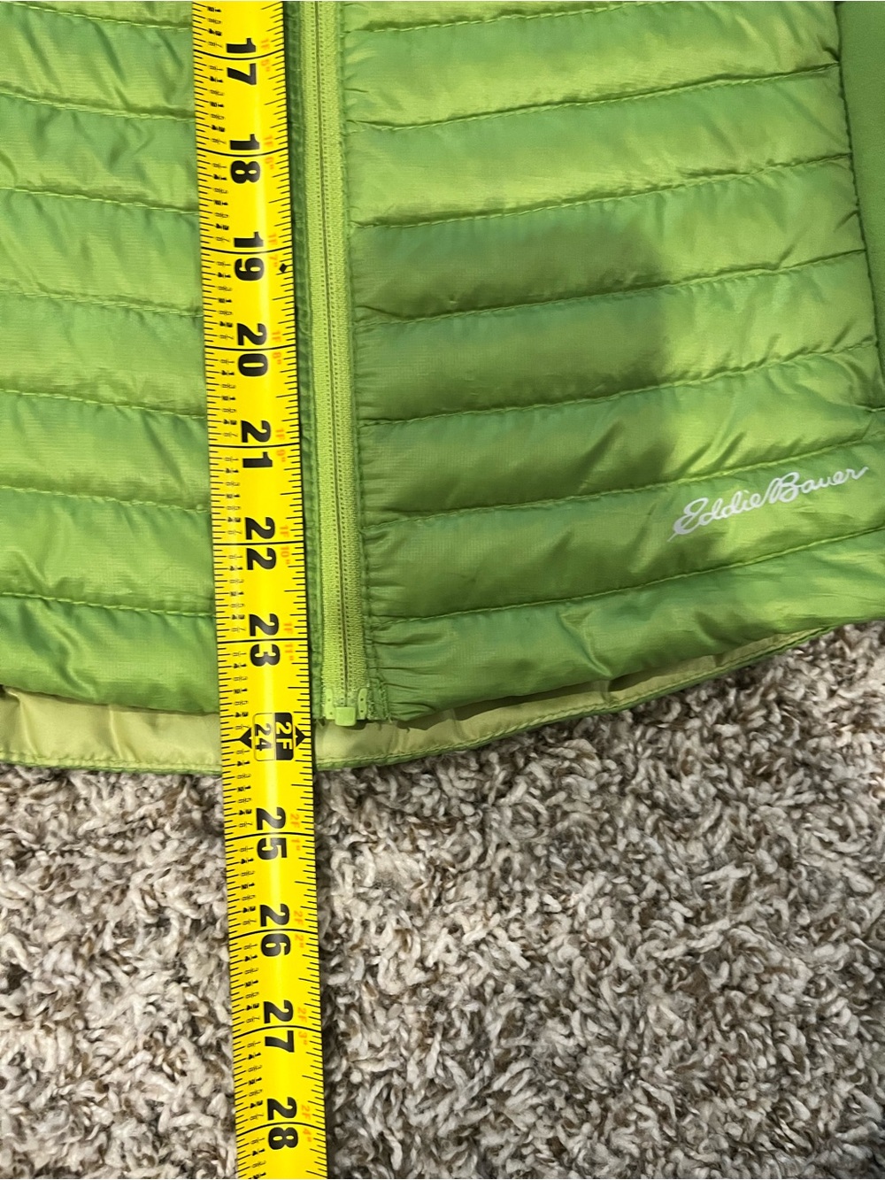 Eddie Bauer First Ascent StormDown 800 Goose Down Filled Puffer Vest Green M - Picture 10 of 11